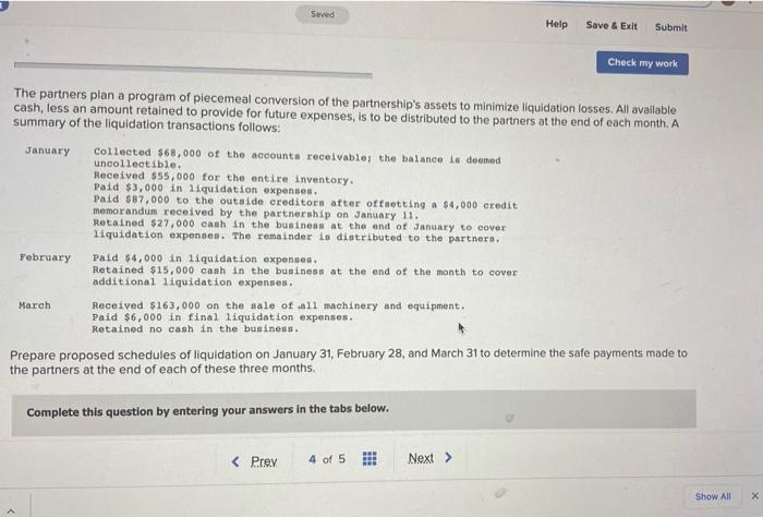 the partners of Van, Bakel, and Cox (who share profits and losses