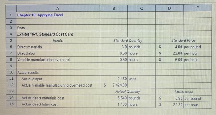  B C D E A Chapter 10: Applying Excel 1 N