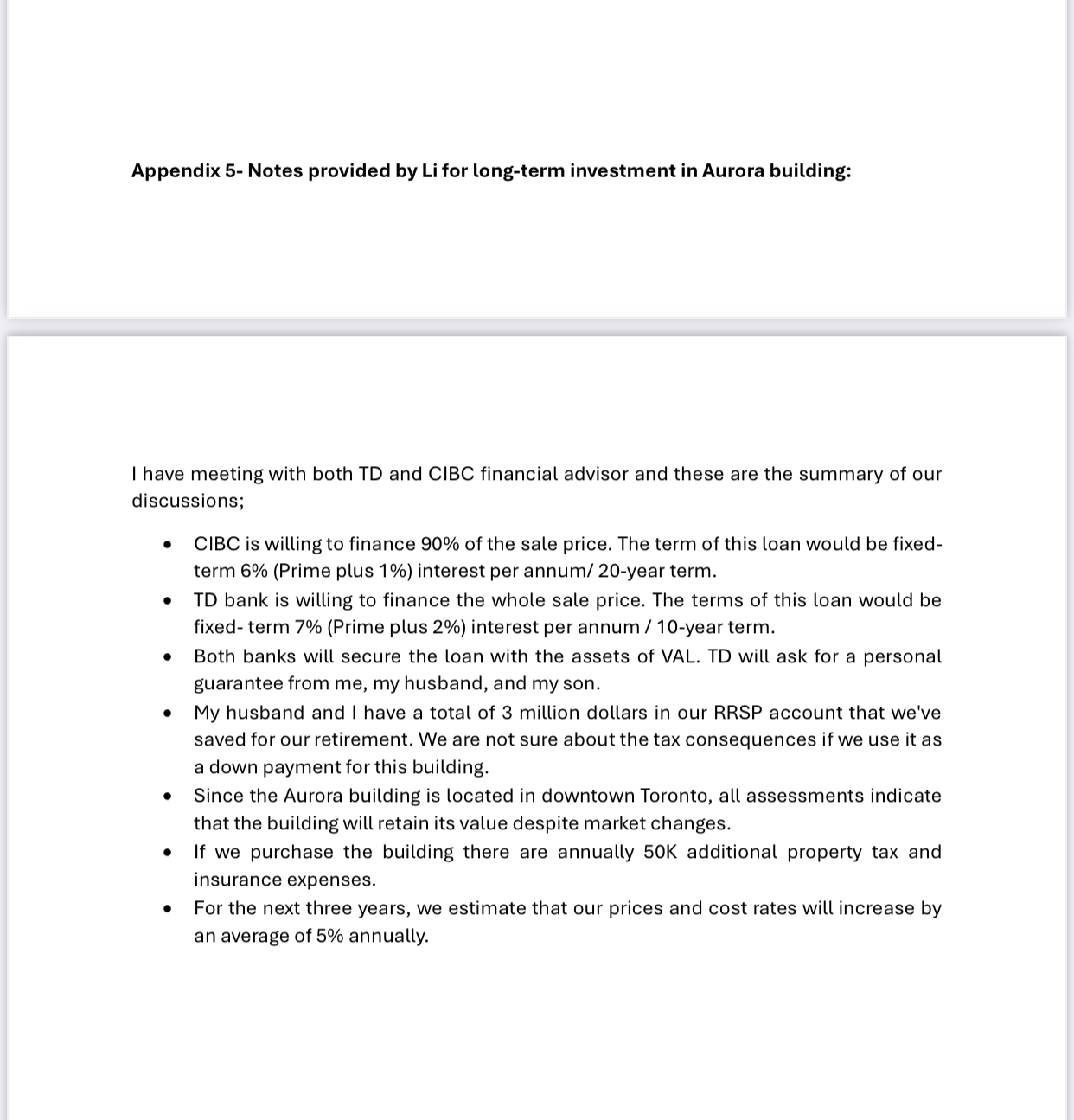  Violet Accommodations Limited (VAL) ACCT 621- Group Case Winter 2024 Established