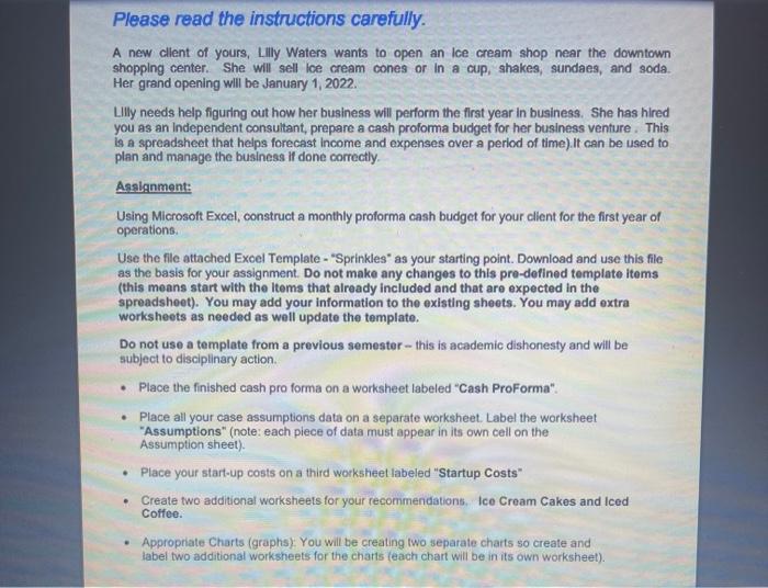 PLEASE COMPLETE ALL STEPS, IM IN DESPATATE HELP :( Please read the