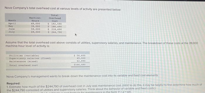  Just need help on 3 & 4 *Better quality* Nova Company's