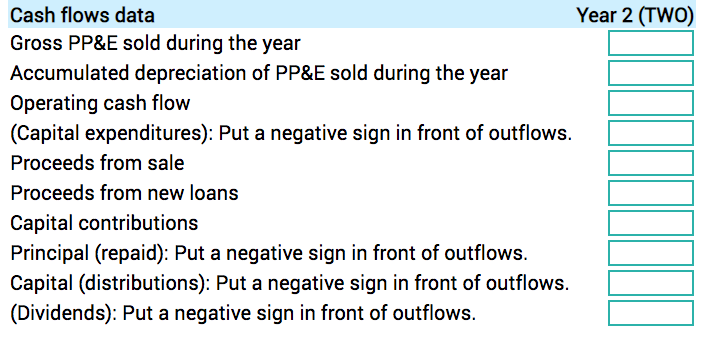 and 2. 2. The total change in accounts is given in the