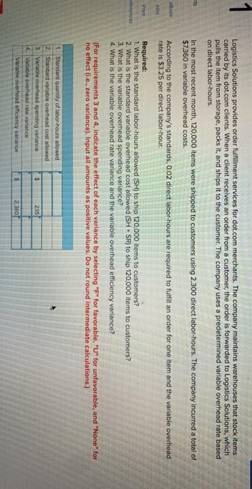  its Back Logistics Solutions provides order fulfillment services for dot.com merchants.