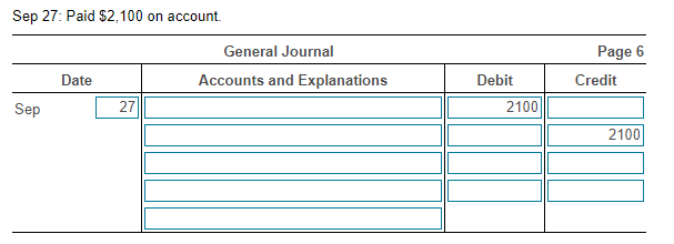 Page 6 Credit Date Debit 2200 Sep 18 2200 Sep 21: Received