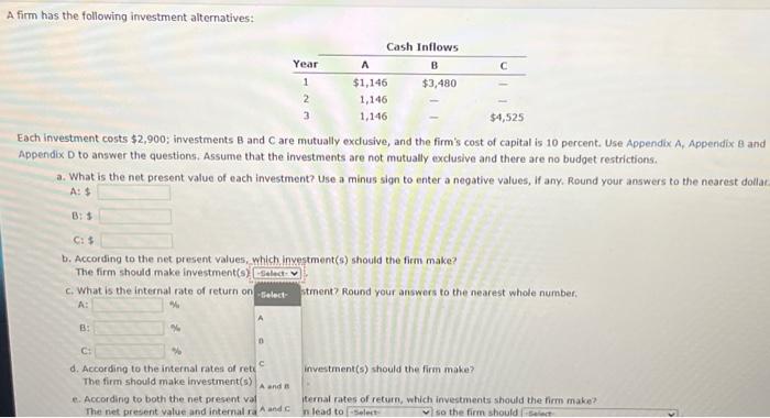 PLEASE HELP!!! I WILL LIKE ANSWER!! A firm has the following