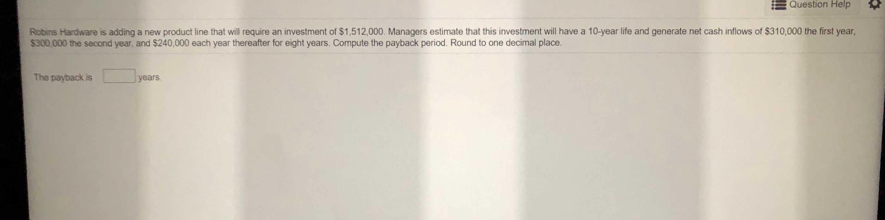 Question Help Robins Hardware is adding a new product line that