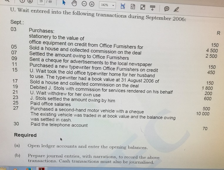 an estate agency. The trial balance of her undertaking at 31 August