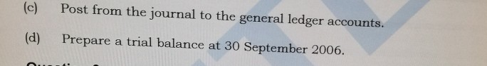 2006 was as follows: TRIAL BALANCE AT 31 AUGUST 2006 81 000