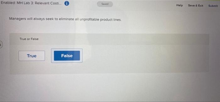 a decision concerning whether to eliminate, or to accept the product True
