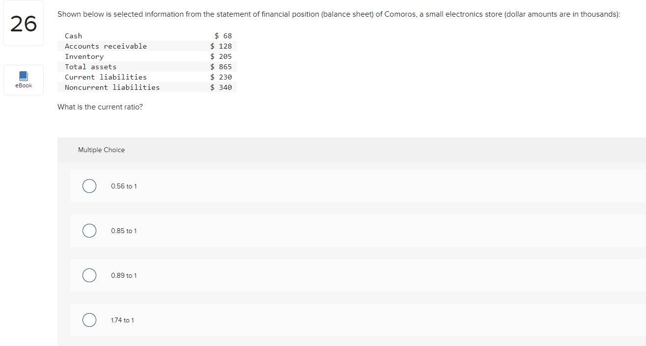 Please Answer both questions Shown below is selected information from the statement