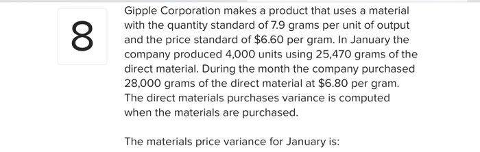 Skipped Standard hours per unit of output Standard variable overhead rate 6.6