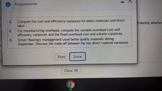 * Requirements 1 identify whether 2 Compute the cost and efficiency