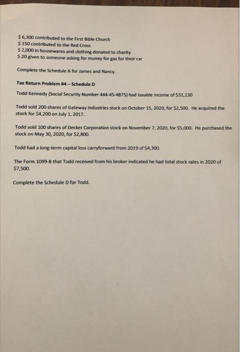 4 forms in total thank you so much Tax Return Problem 1-Form