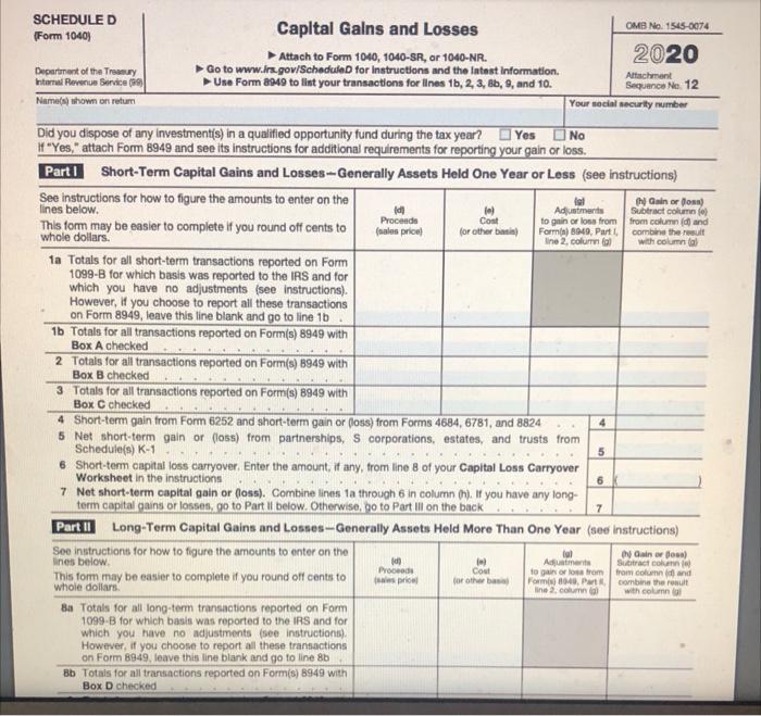 is self-employed and had net earnings from his sole proprietorship of $84.000