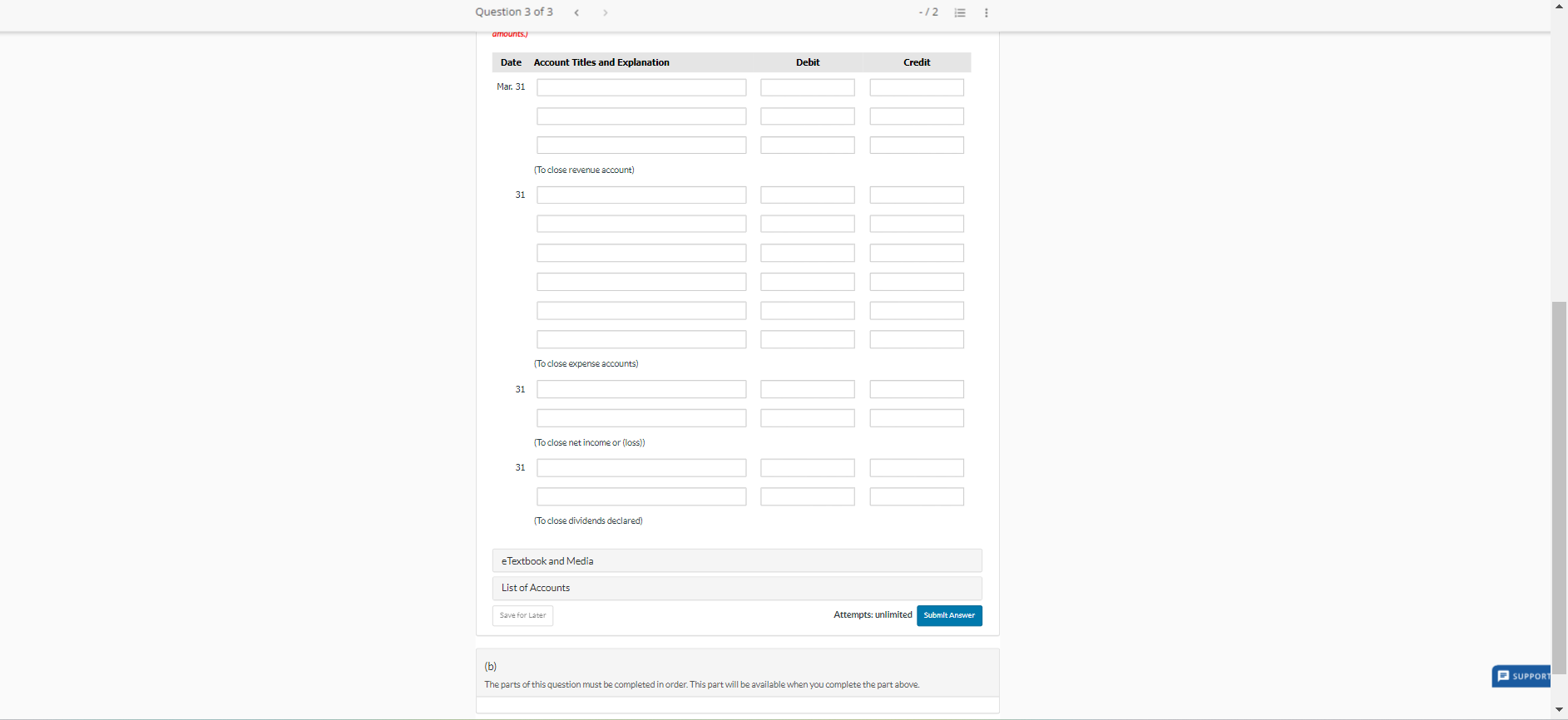  The adjusted trial balance for Sunland Developments Ltd. as at March