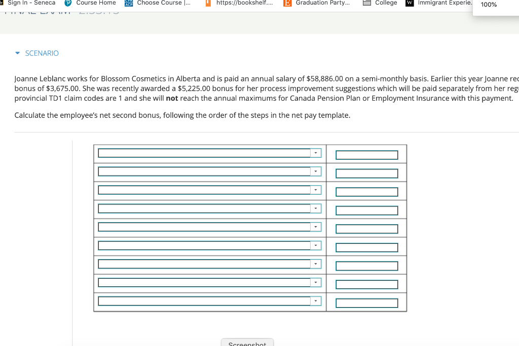 PLEASE ANSWER ASAP Sign In - Seneca e Course Home ACP Choose