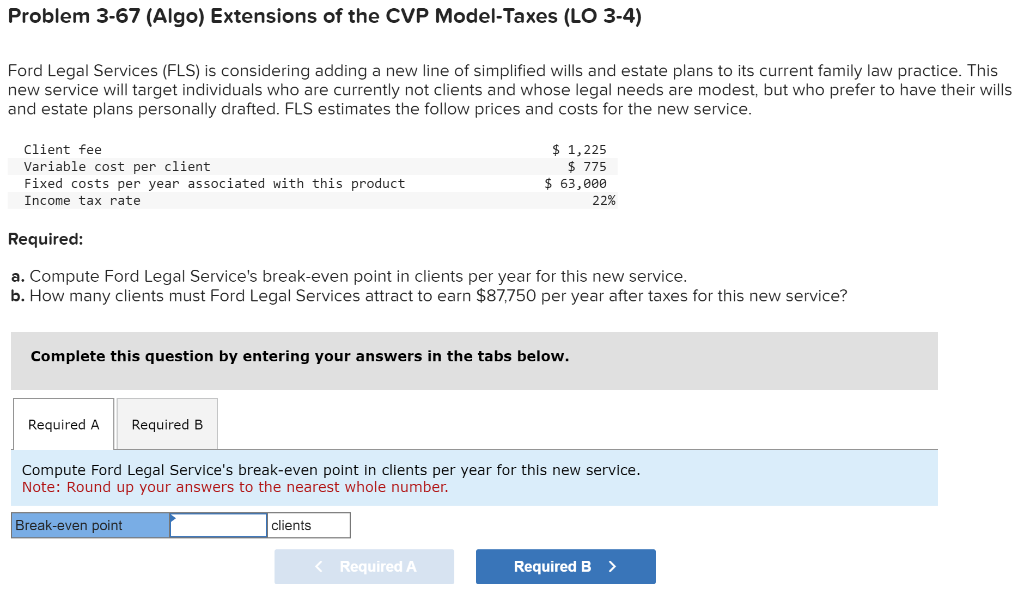 REQUIRED B Ford Legal Services (FLS) is considering adding a new