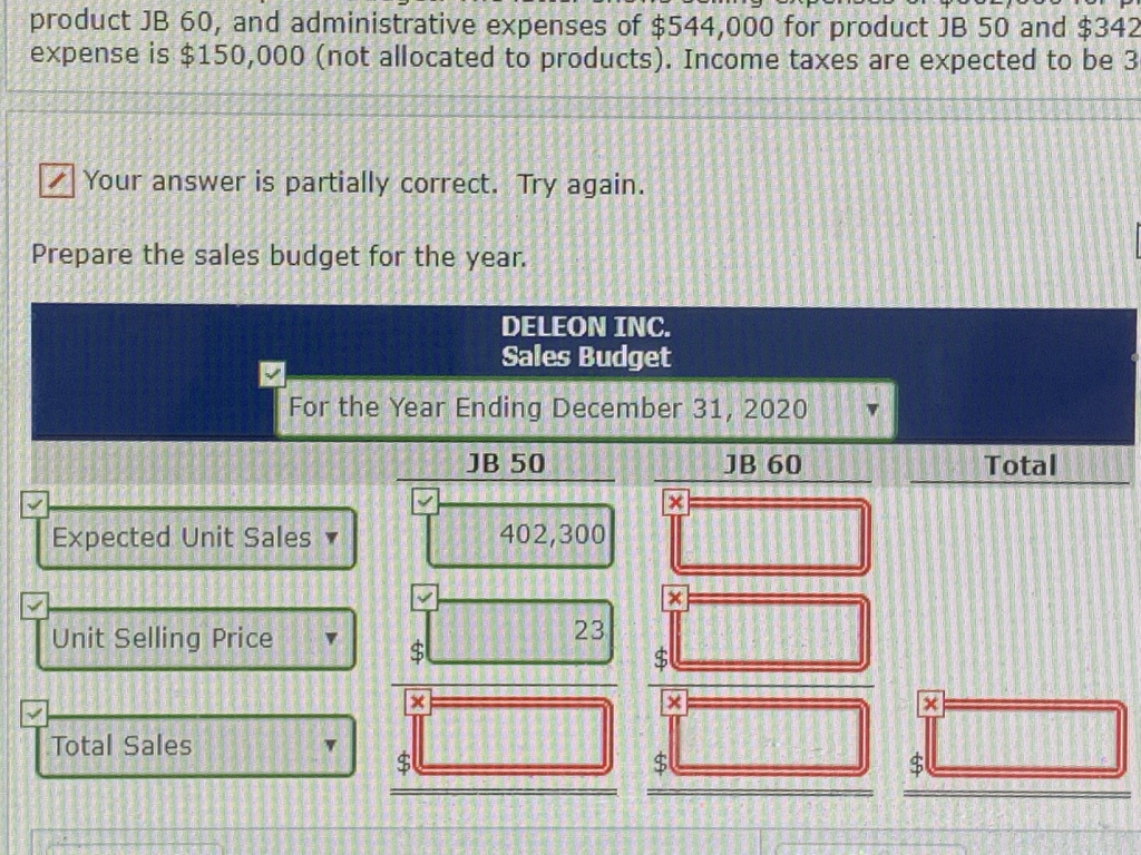 Deleon Inc. is preparing its annual budgets for the year ending December