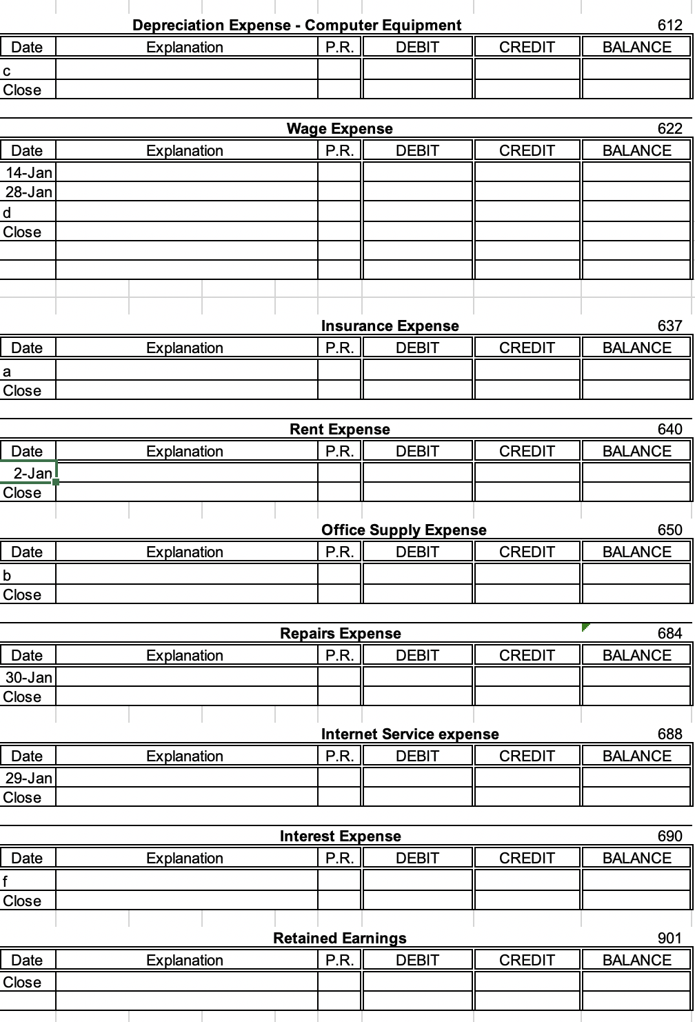 NOTE: YOU MUST USE THE PROJECT WORKPAPERS (EXCEL FILE) PROVIDED IN D2L