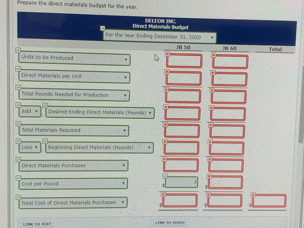Product JB 60 Sales budget: Anticipated volume in units 402,300 201,600 Unit