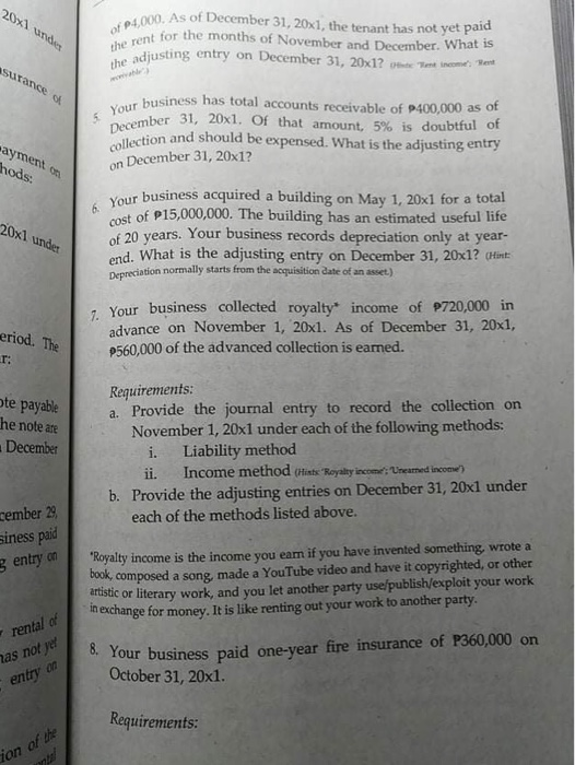 of 2. Adjusting entries are optional. An entity can prepare financial 3.