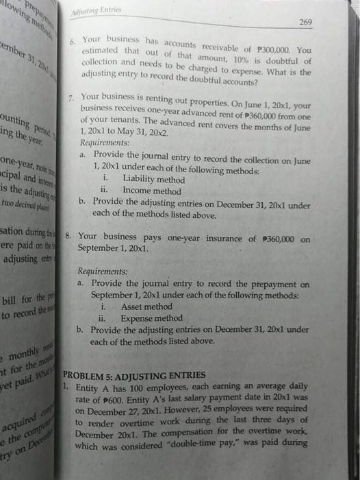 adjusting entries affect the profit or loss for the period for an