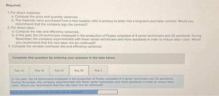 activity was recorded related to the production of Fludex: a. Materials purchased,