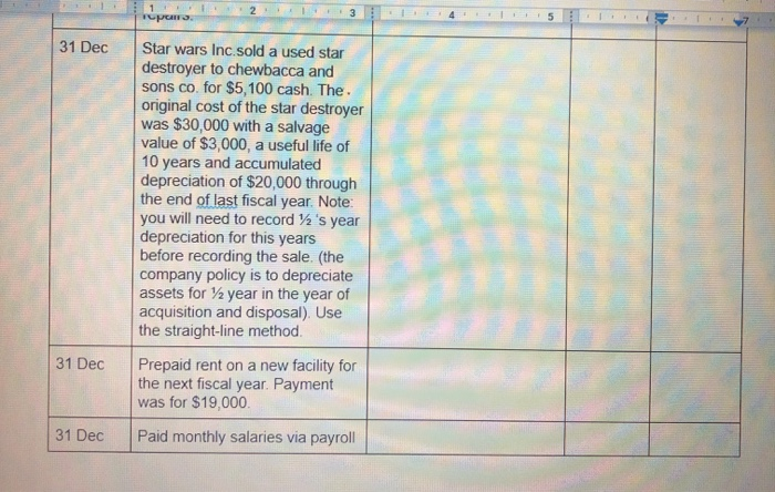 accounting practices applicable to Star Wars, Inc 18 1. Star Wars, Inc.