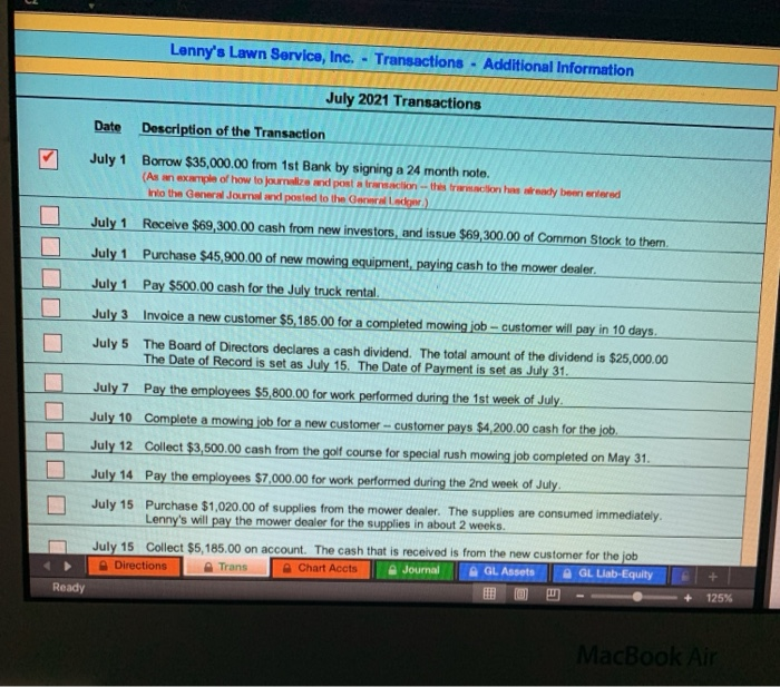  please help me i need the journal entry, GL assets, GL