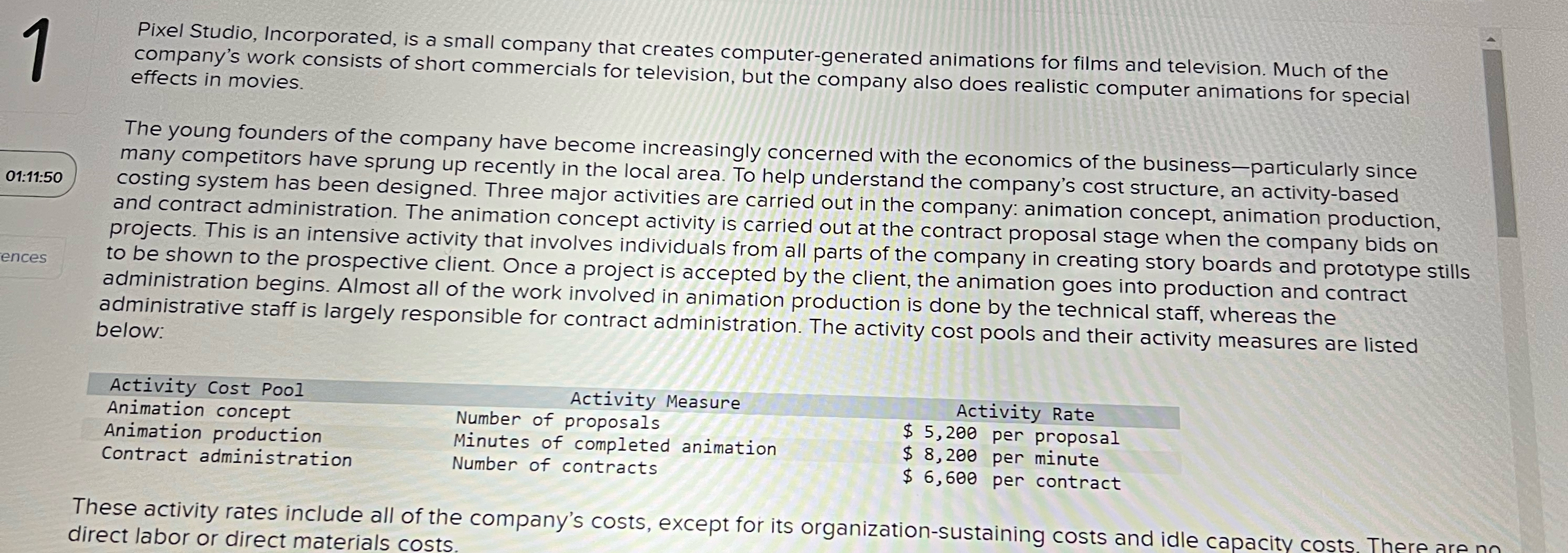  Pixel Studio, Incorporated, is a small company that creates computer-generated animations