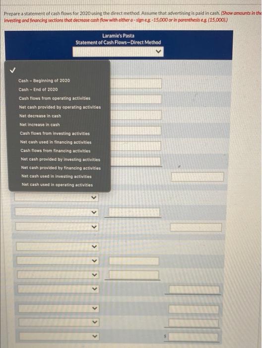 December 31, 2019 and 2020 2020 2019 Assets Cash $262.161 5254630 Accounts