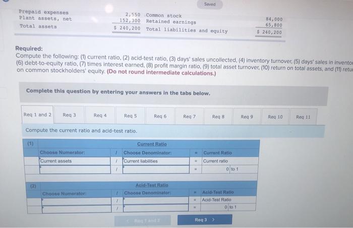 financial statements of Cabot Corporation follow. (All sales were on credit selected