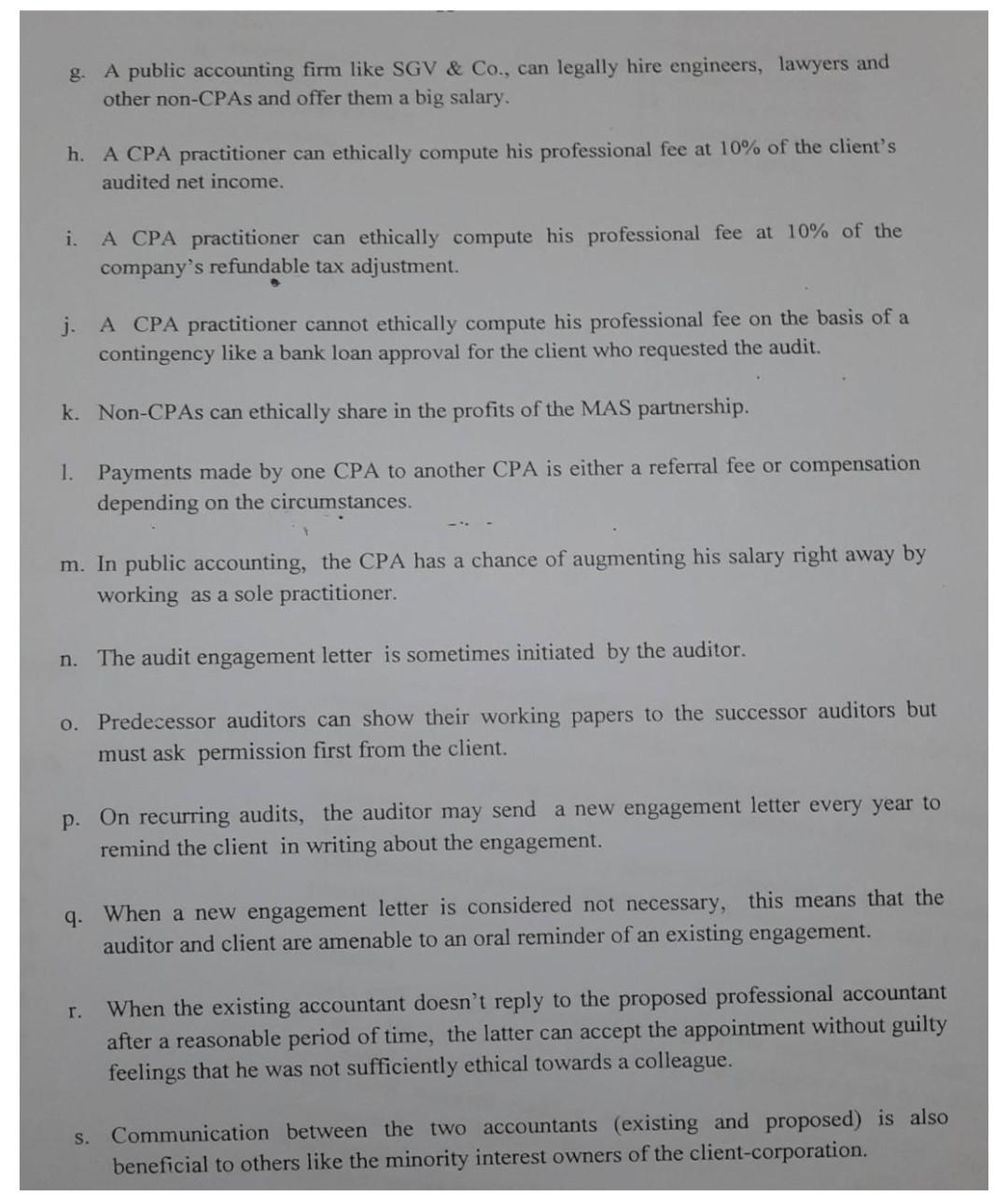 true or false? explain in 1 to 2 sentences g. A