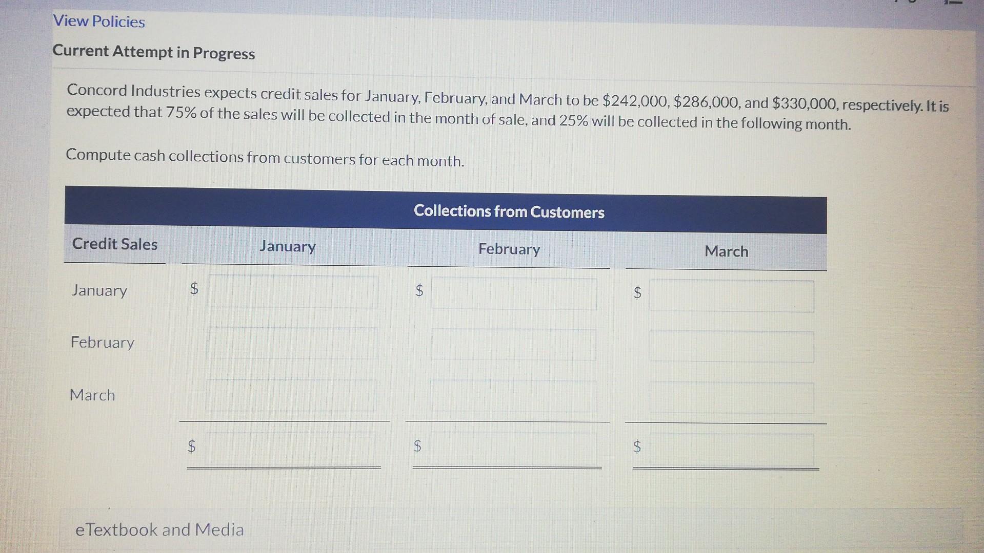 - View Policies Current Attempt in Progress Concord Industries expects credit