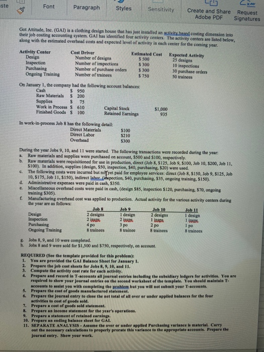 solve asap plz ste Font Paragraph Styles Sensitivity LE Create and Share