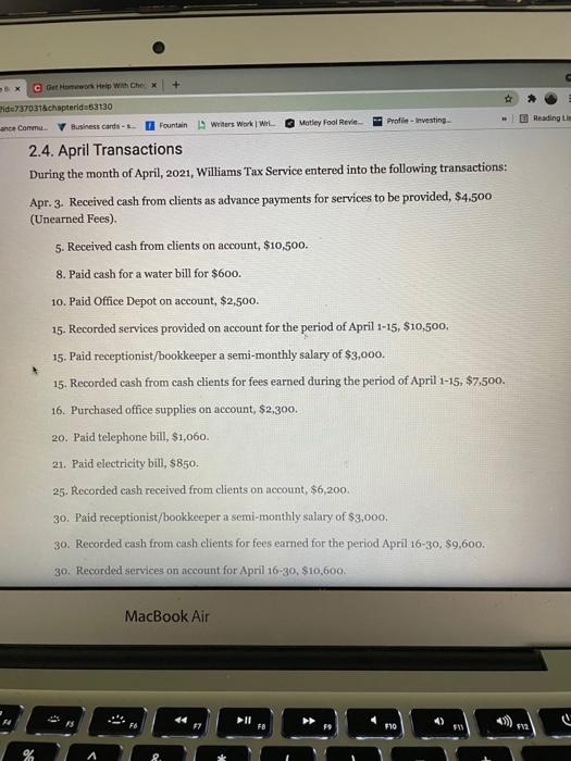 is owned by John Williams. The business operations began on January 1,