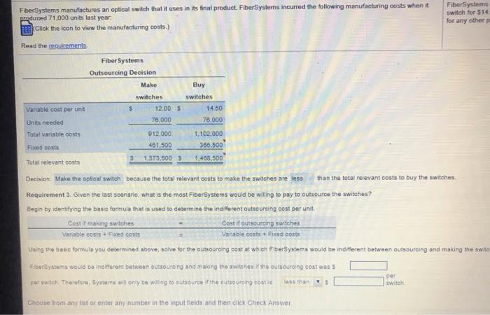 switch. Therefore, systems will only be willing to outsource if the outsourcing