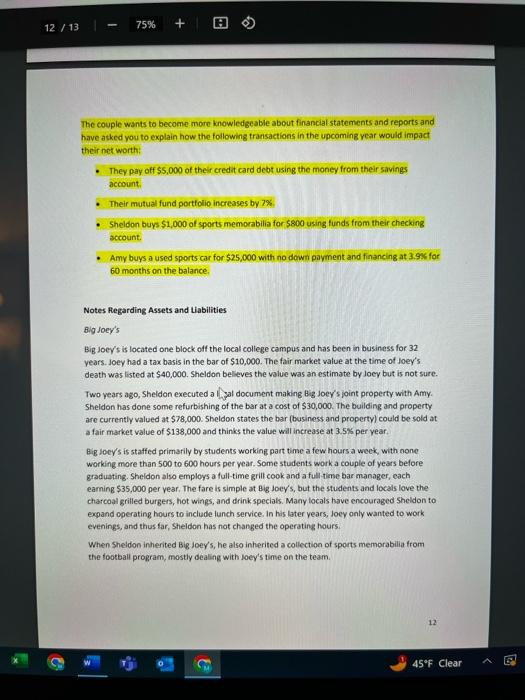 planning purposes, as stated in the investment data section of the case?