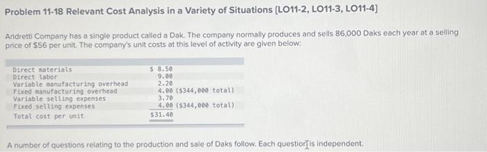  please please answer both. thank u so much!!! Problem 11-18 Relevant