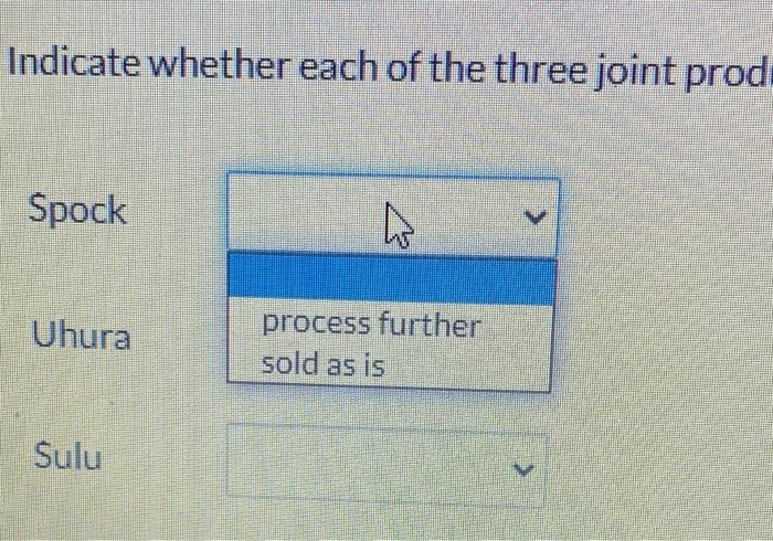 Sulu. Each of these products can be sold as is, or each