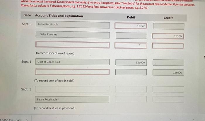 which uses ASPE, enters into a 6-year lease of equipment on September