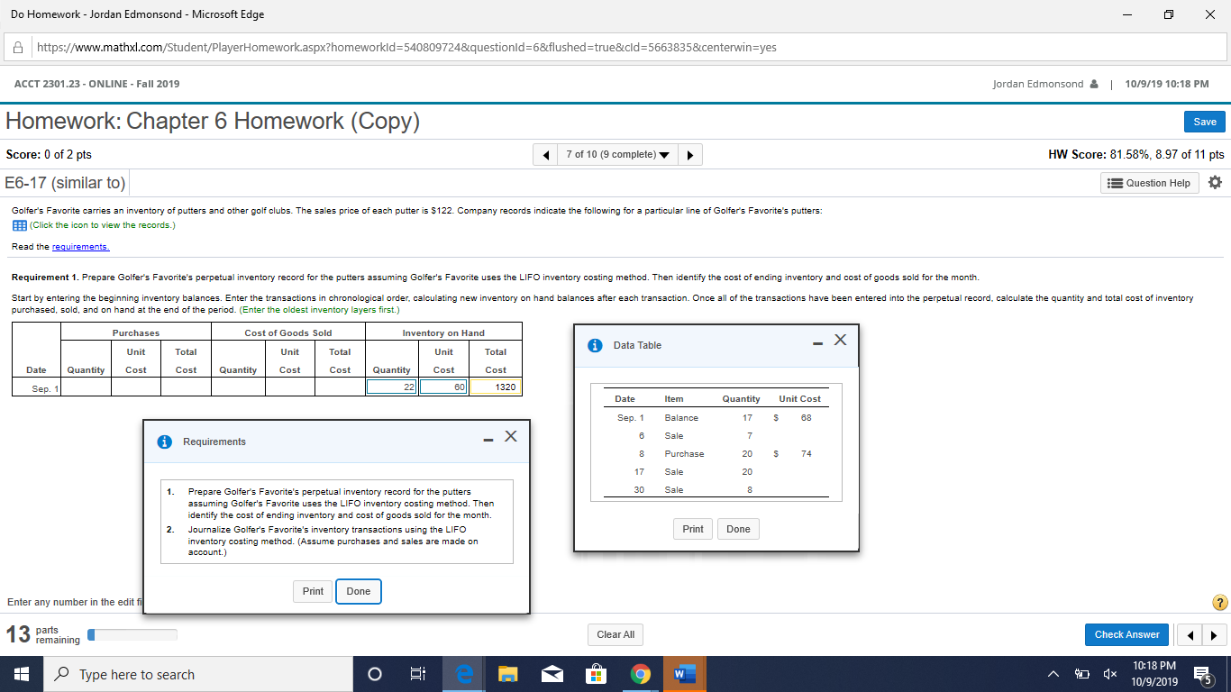 Do Homework - Jordan Edmonsond - Microsoft Edge - 0 X