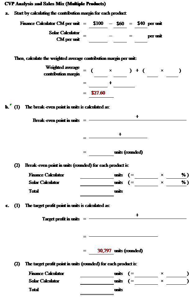 Please help me answer these questions by showing each step. CVP Analysis