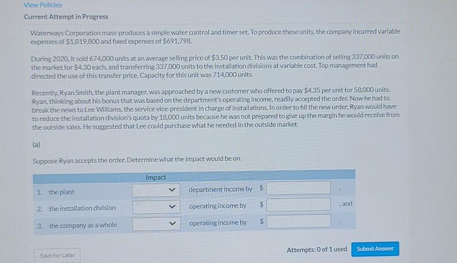  impact increase or decrease View Policies Current Attempt in Progress Waterways