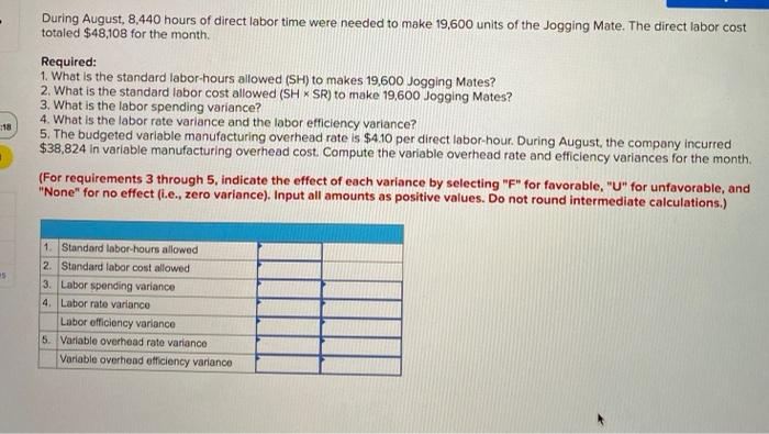 LO10-3] Erle Company manufactures a mobile fitness device called the Jogging Mate.