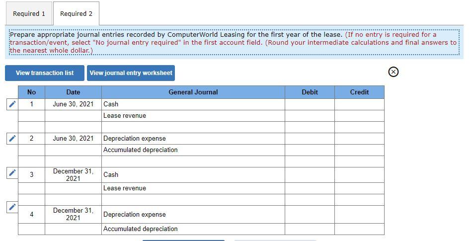 leased several computers under a two-year operating lease agreement from ComputerWorld Leasing,