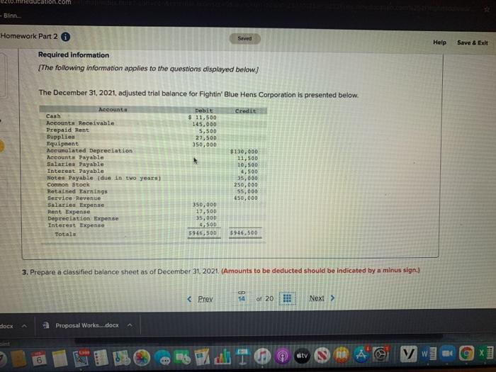  -Blinn Homework Part 2 Seved Help Save & Exit Required information