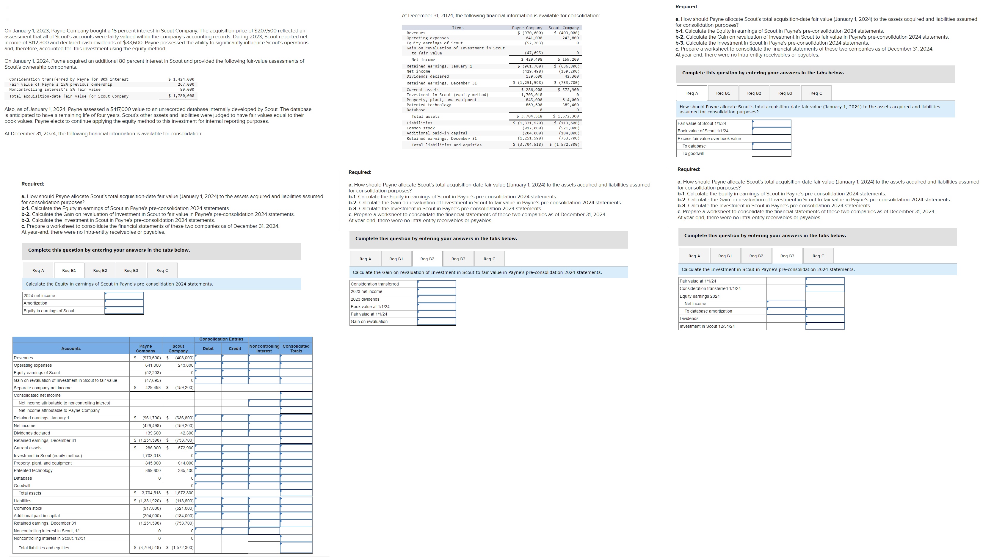  On January 1,2023, Payne Company bought a 15 percent interest in