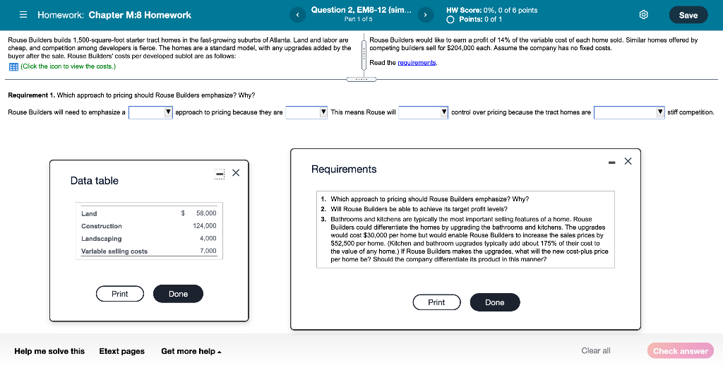  Please answer all parts = Homework: Chapter M:8 Homework Question 2,