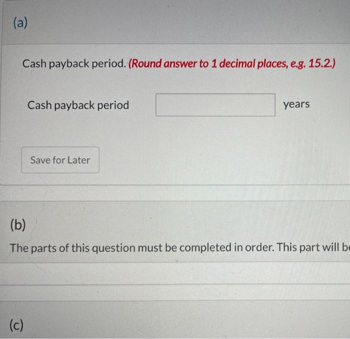 B. Net Present value = C. Annual rate of return = Cheyenne